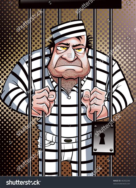 behind bars cartoon|prisoner sitting behind bars art.